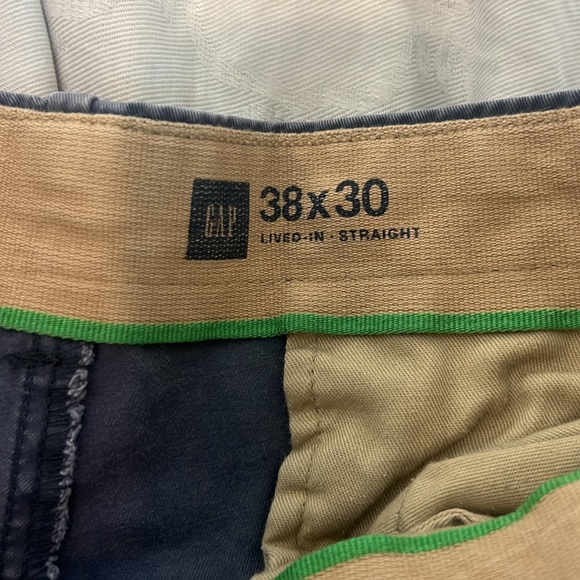 Gap lived in straight men’s chinos 38 x 30 in vintage navy - Picture 4 of 6
